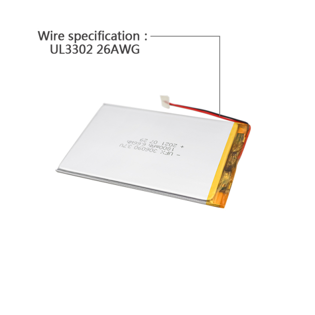 Lithium-ion Cell Manufacture Wholesale LED Light Rechargeable Battery UFX 306090 1800mAh 3.7V Lipo Battery