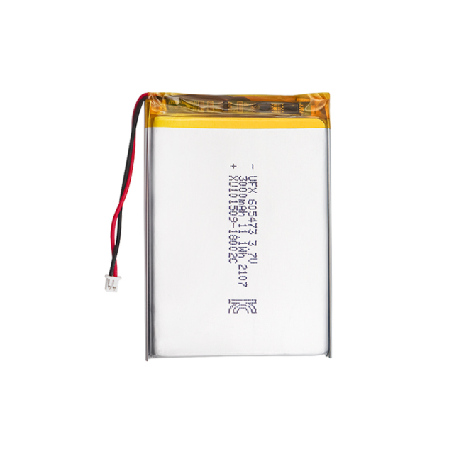 Chinese Li-ion Cell Factory OEM Beauty Instrument Battery UFX 605473 3000mAh 3.7V KC Certificate