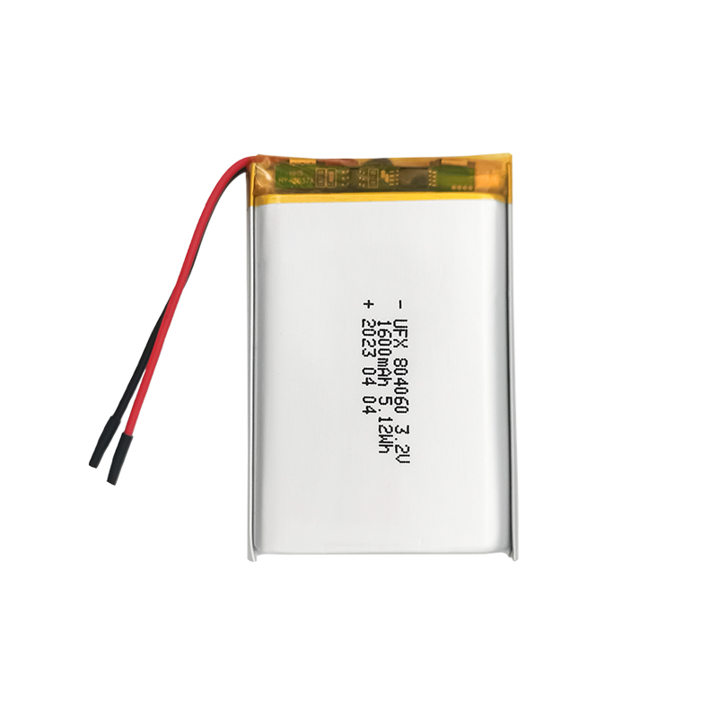 리튬 폴리머 제조 업체 맞춤형 가열 의류 배터리 UFX 804060 1600mAh 3.2V 리튬 철 인산화물 배터리