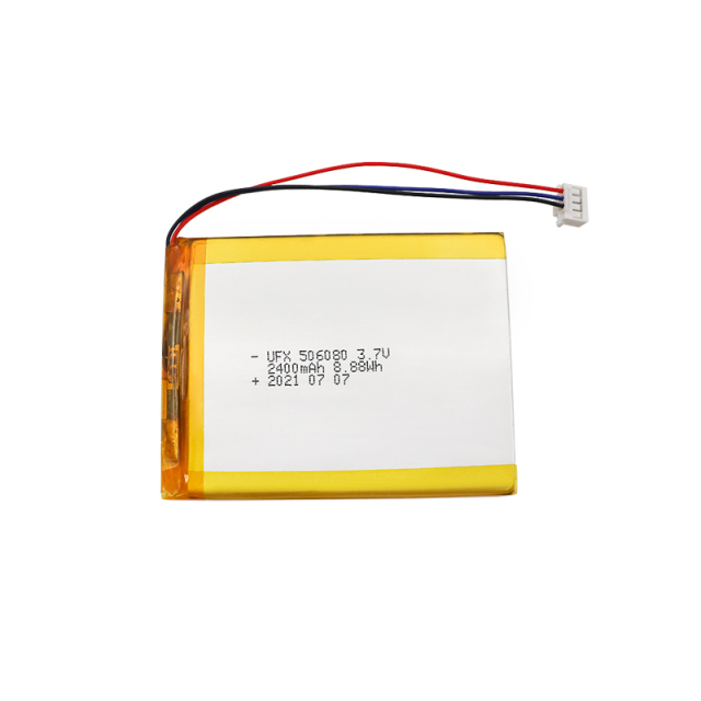 Battery Manufacturer Korea Intelligent Battery UFX506080 2400mAh 3.7V Lipo Battery 1s