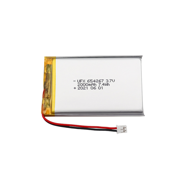Chinese Lipo Cells Factory Skin Cleansing Instrument Battery UFX 654267 2000mAh 3.7V Li-polymer Cell