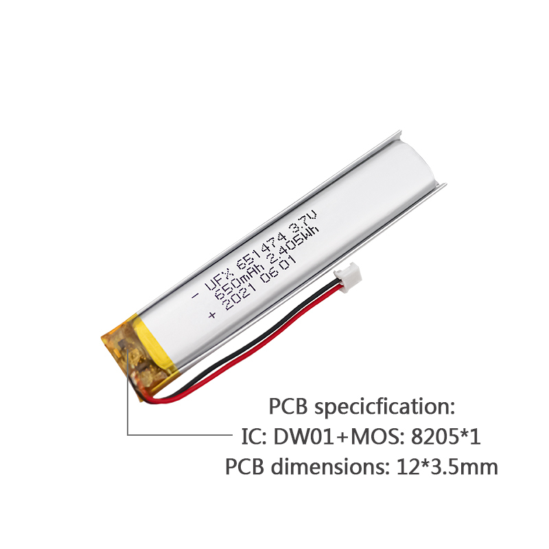 리튬 폴리머 제조 업체 로케이터용 도매 Li-po 배터리 UFX 651474 650mAh 3.7V 리튬 폴리머 배터리