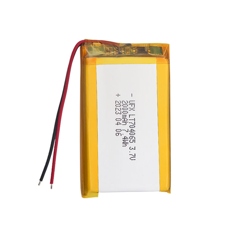 Li-ion Polymer Cell Factory Customized -40 Low Temperature Working Device Battery UFX LT704065 2000mAh 3.7V Rechargeable Battery Pack