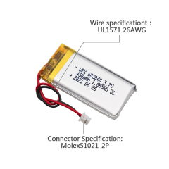 Chinese Lipo Cells Factory Wholesale Electronic Doorbell Battery UFX 602040 450mAh 3.7V Li-polymer Battery Pack
