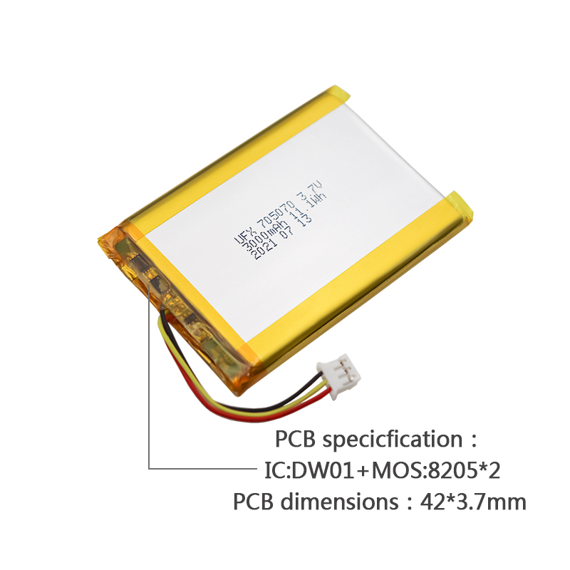 China Li-Polymer Cell Manufacturer Wholesale Digital Device Lipo Battery UFX 705070 3000mAh 3.7V Rechargeable Lipo Battery