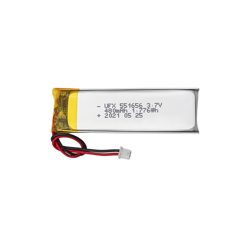 중국 리튬전지 공장 OEM 허영 거울 배터리 UFX 551656 480mAh 3.7V UL인증서
