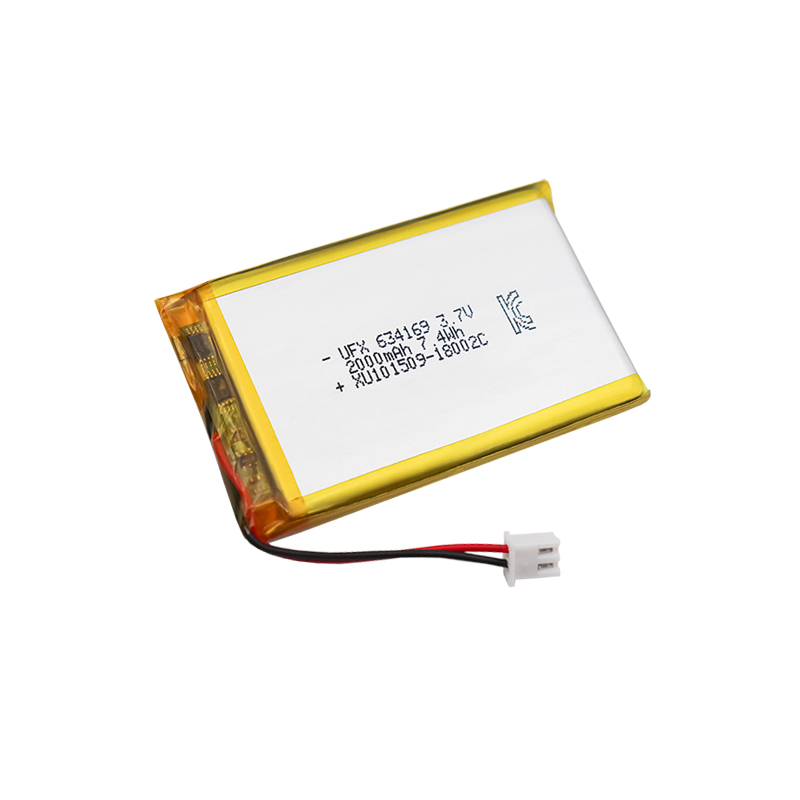 중국 리튬전지 공장 준공 도매 미용기기 배터리 UFX 634169 2000mAh 3.7V KC 인증서