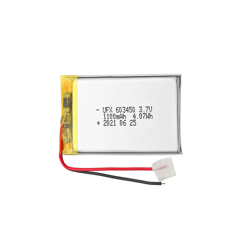 Chinese Lipo Cells Factory Wholesale LED Light Rechargeable Battery UFX 603450 1100mAh 3.7V Li-polymer Cell