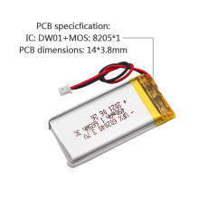Chinese Lipo Cells Factory Wholesale Electronic Doorbell Battery UFX 602040 450mAh 3.7V Li-polymer Battery Pack