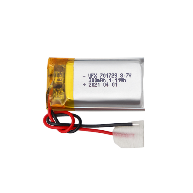 중국 리튬전지 공장 공급 어린이 장난감 충전식 배터리 UFX 701729 300mAh 3.7V 폴리머 리튬 이온 배터리