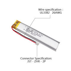 리튬 폴리머 제조 업체 로케이터용 도매 Li-po 배터리 UFX 651474 650mAh 3.7V 리튬 폴리머 배터리