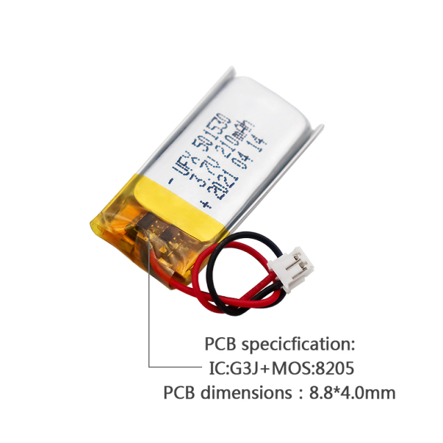 중국 리튬이온 폴리머 전지 공장 전문 맞춤형 블루투스 스피커 배터리 UFX 501530 210mAh 3.7V