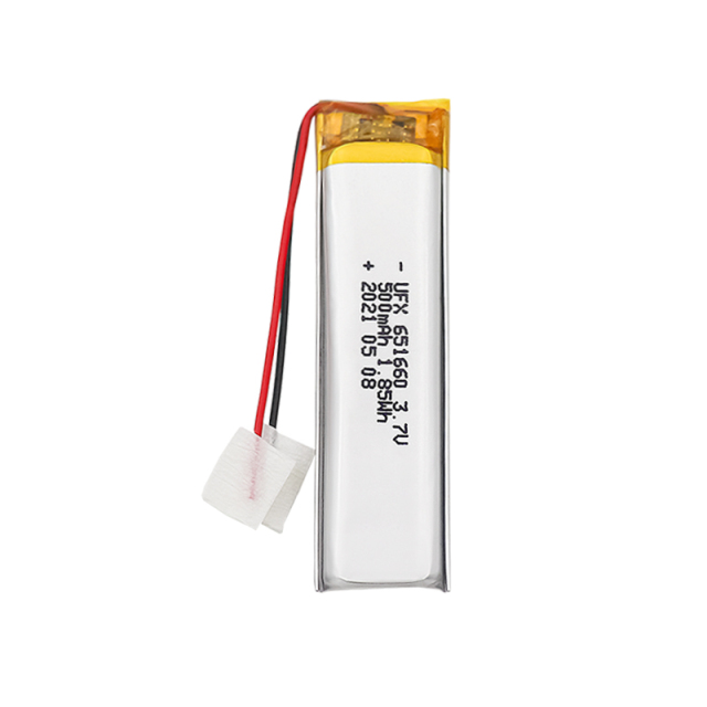 테이블 램프 충전식 배터리 생산 UFX 651660 500mAh 3.7V 리튬 폴리머 배터리