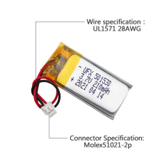중국 리튬이온 폴리머 전지 공장 전문 맞춤형 블루투스 스피커 배터리 UFX 501530 210mAh 3.7V