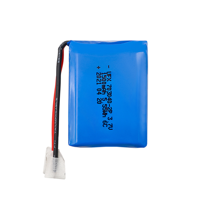 중국 리튬 이온 폴리머 전지 제조업체 도매 조명 장치 배터리 UFX 703040-2P 1500mAh 3.7V