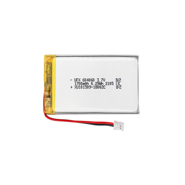 중국 리튬 이온 전지 공장 공기 청정기 배터리 공급 UFX 604060 1700mAh 3.7V UL / KC 인증을 받은 리튬 이온 배터리