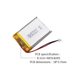 중국 리포 셀 공장 도매 충전식 배터리 UFX 603040 680mAh 3.7V UL / KC 인증을 받은 리튬 이온 배터리