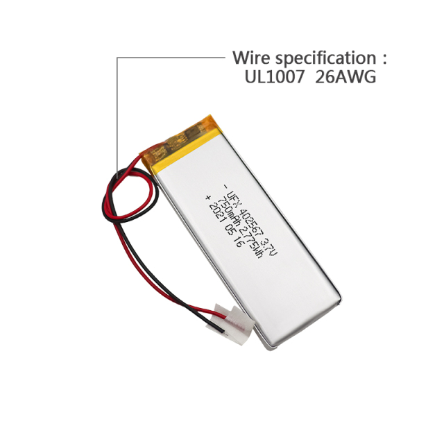 리튬 이온 충전식 전지 공장 도매 LED 조명 충전식 배터리 UFX 402567 750mAh 3.7V 고품질 충전식 배터리