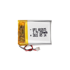 Lithium Cell Supplier Wholesale Facial Beauty Instrument Battery UFX 602025 250mAh 3.7V Rechargeable Li-po Battery