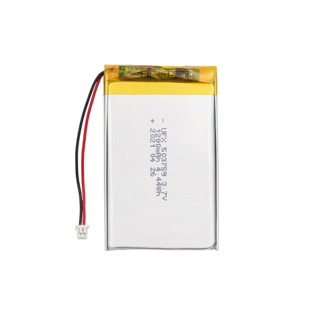 중국 리튬전지 공장 준공 전문 커스텀 LED 라이트 배터리 UFX 503759 1200mAh 3.7V 리튬 이온 폴리머 배터리
