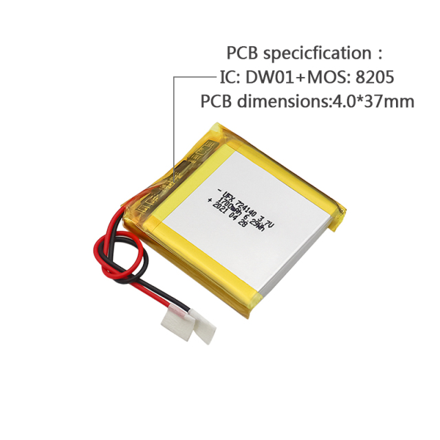 중국 리포 셀 공장 UFX 724140 1700mAh 3.7V