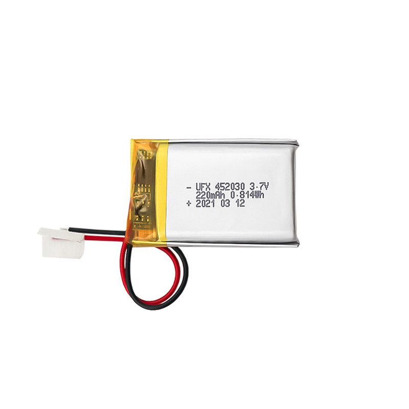 중국 Li-po 셀 공장 맞춤형 VR 안경 배터리 UFX 452030 220mAh 3.7V 리튬 폴리머 배터리입니다.