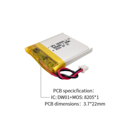 including KC, UL, IEC62133, and UN38.3 certifications manufacturing company Produce Table Lamp Rechargeable Battery UFX 603030 500mAh 3.7V li polymer battery