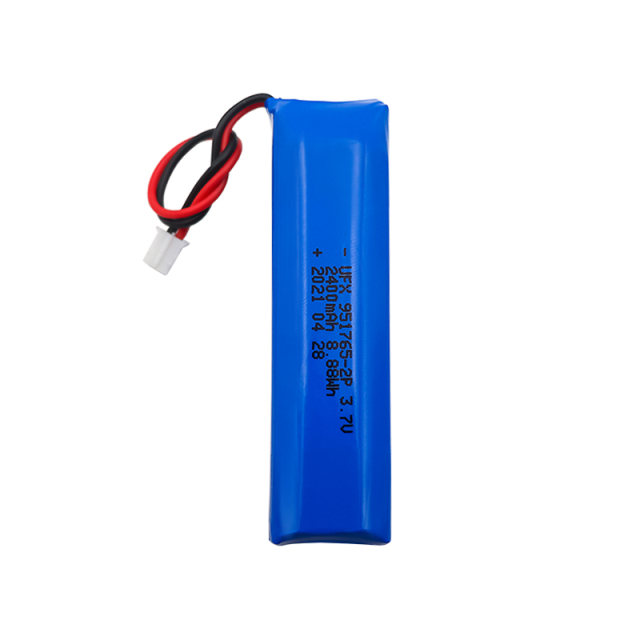 배터리 공장 직판점 뜨거운 판매 고품질 주문 기계 배터리 UFX 951765-2P 2400mAh 3.7V 리튬 배터리 충전