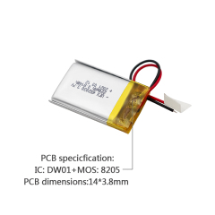 중국 Li-po 셀 공장 맞춤형 VR 안경 배터리 UFX 452030 220mAh 3.7V 리튬 폴리머 배터리입니다.