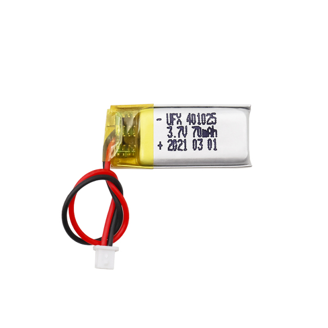 중국 LiPo셀 공장 블루투스 스피커 배터리 생산 UFX 401025 70mAh 3.7V 리폴리머 배터리