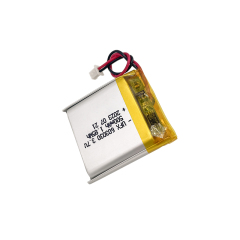 including KC, UL, IEC62133, and UN38.3 certifications manufacturing company Produce Table Lamp Rechargeable Battery UFX 603030 500mAh 3.7V li polymer battery