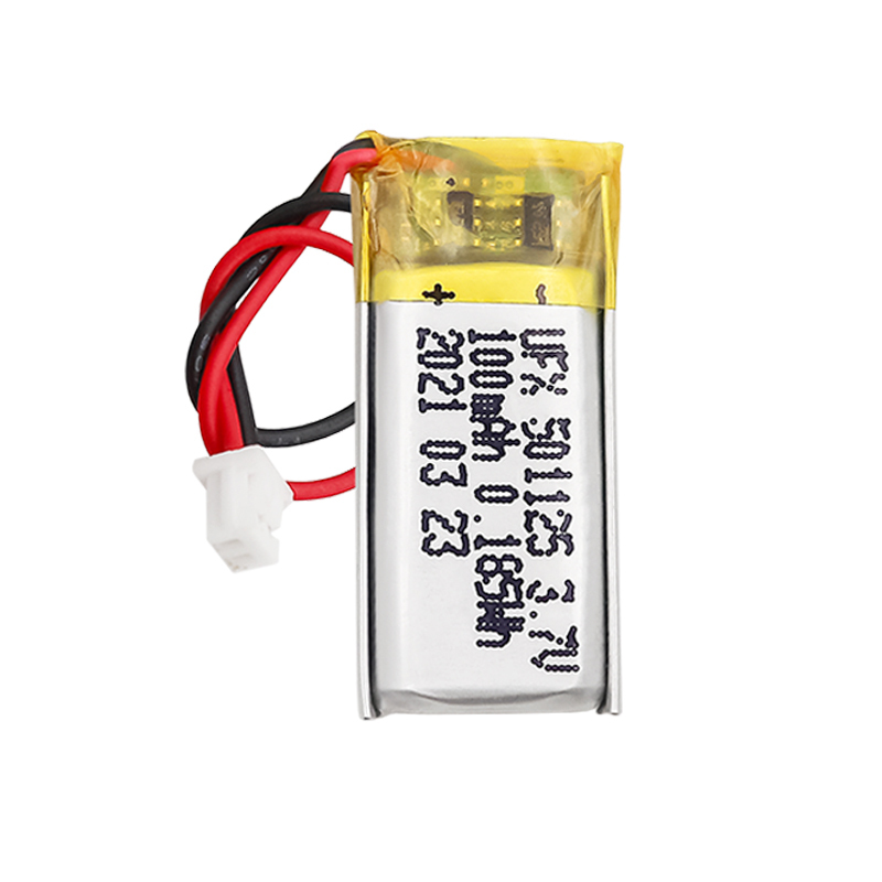 중국 리이온 전지 공장 스마트 카드 배터리 공급 UFX 501125 100mAh 3.7V 리튬 이온 폴리머 배터리