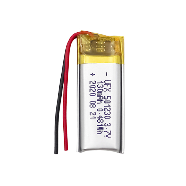 Chinese Lipo Cells Factory lithium ion battery rechargeable UFX 501230 130mAh 3.7V lithium batteries