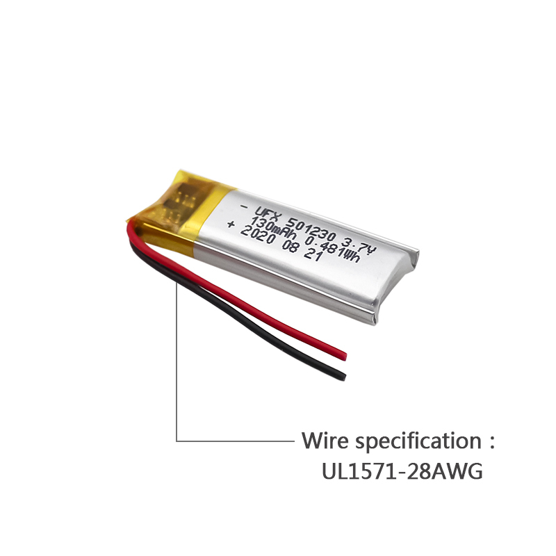Chinese Lipo Cells Factory lithium ion battery rechargeable UFX 501230 130mAh 3.7V lithium batteries