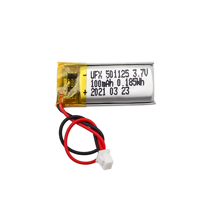 중국 리이온 전지 공장 스마트 카드 배터리 공급 UFX 501125 100mAh 3.7V 리튬 이온 폴리머 배터리