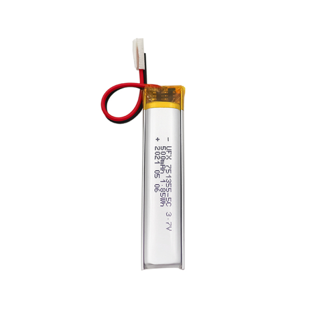 China Lithium Ion Cells Factory Wholesale Polymer Li-ion Battery for Beauty Instrument UFX 751355-5C 500mAh 3.7V 5C Discharge Battery Pack