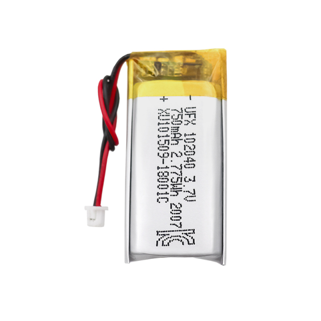 리튬 전지 공급업체 맞춤형 충전식 배터리 UFX 102040 750mAh 3.7V UL / KC 인증을 받은 리튬 이온 배터리