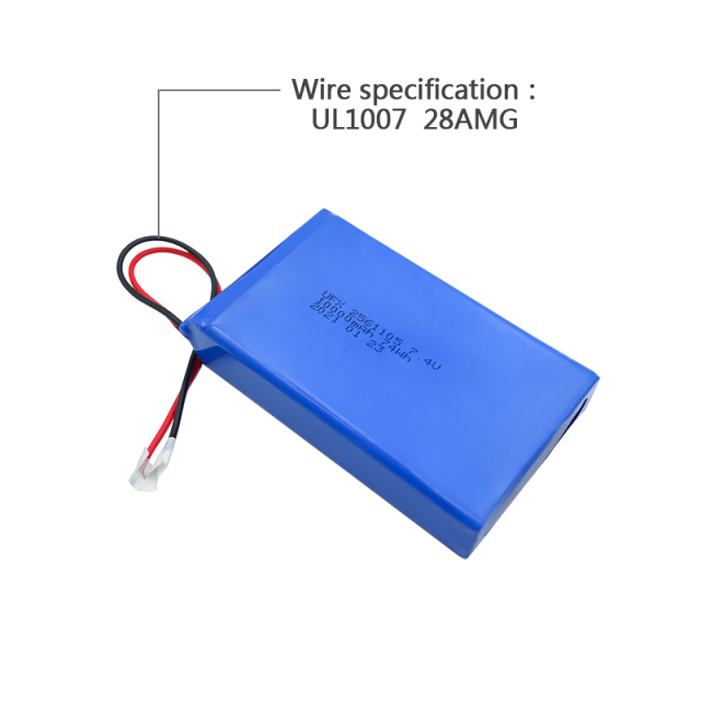 중국 배터리 공장 이동할 수 있는 힘 건전지를 공급하십시오 UFX 1160100-2S 10000mAh 7.4V 리폴리머 배터리
