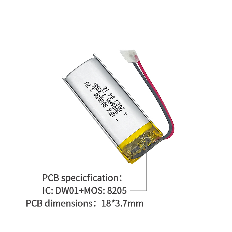 Chinese Cell Factory Professional Customized Special-shape Battery UFX 902050 900mAh 3.7V lithium batteries