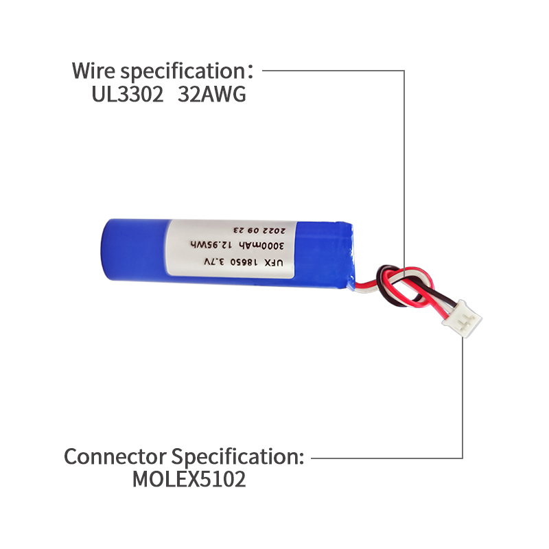 중국 Li-po 셀 공장 미니 스피커용 도매 충전식 배터리 UFX 18650 3000mAh 3.7V 충전식 Li-po 배터리