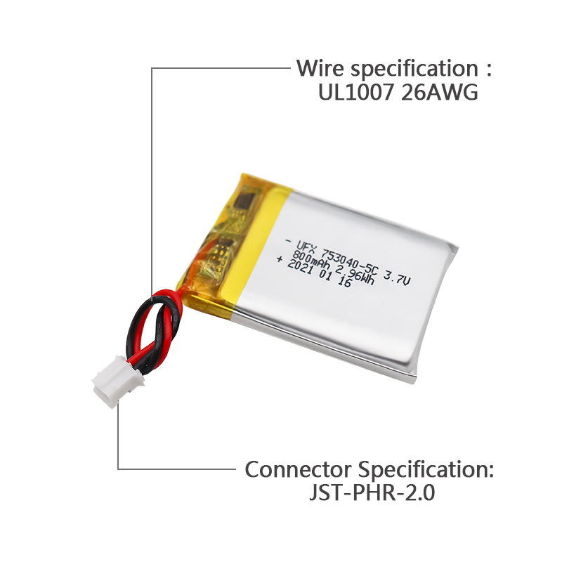 Battery Factory Outlet Store Hot Selling High Quality Ordering Machine Battery UFX 753040-5C 800mAh 3.7V 5C Discharge Battery Pack