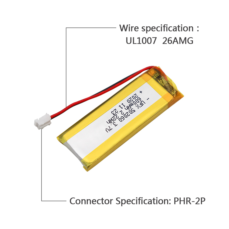 lithium battery manufacturing company Wholesale Large Capacity Battery for Electronic Door Lock UFX502060 600mAh 3.7V Lithium-ion Battery