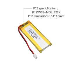 lithium battery manufacturing company Wholesale Large Capacity Battery for Electronic Door Lock UFX502060 600mAh 3.7V Lithium-ion Battery