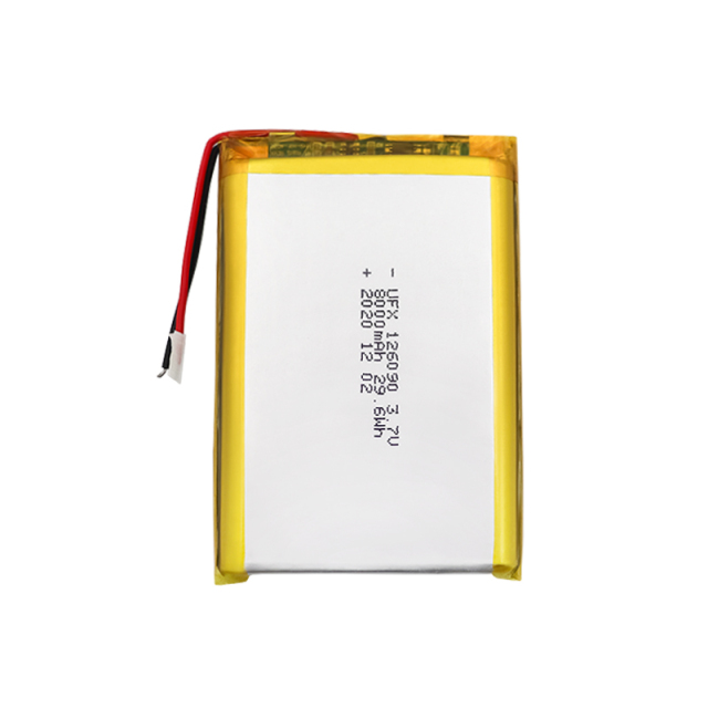 Battery Manufacturers In China Medical device batteries UFX 126090 8000mAh 3.7V li ion pouch cell