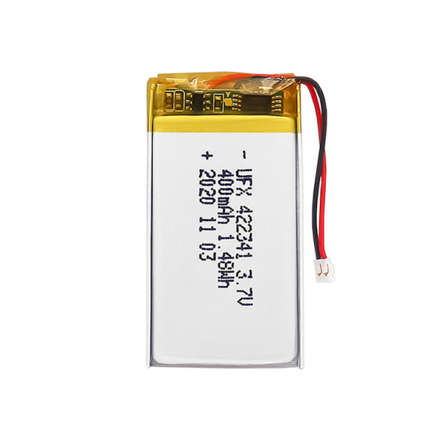배터리 제조 회사 저렴한 공유 차량 위치 찾기 배터리 UFX 422341 400mAh 3.7V 리튬 이온 배터리 파우치 셀