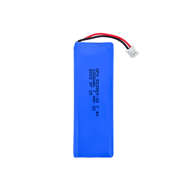 리튬 이온 배터리 제조 공장 디지털 제품용 배터리 UFX 522569-2S-2C 1000mAh 7.4V 2C 방전 Lipo 배터리