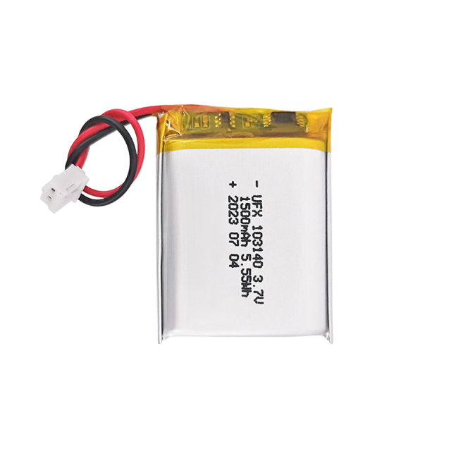 리튬 이온 셀 제조 의료 설비 배터리 UFX103140 1500mAh 3.7V 리튬 파우치 셀