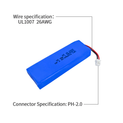 리튬 이온 배터리 제조 공장 디지털 제품용 배터리 UFX 522569-2S-2C 1000mAh 7.4V 2C 방전 Lipo 배터리