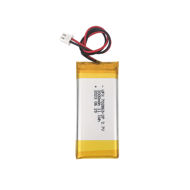 리튬 이온 배터리 제조 리튬 배터리 전자 풍기 UFX 702863-2P 3000mAh 3.7V 최고의 리튬 배터리