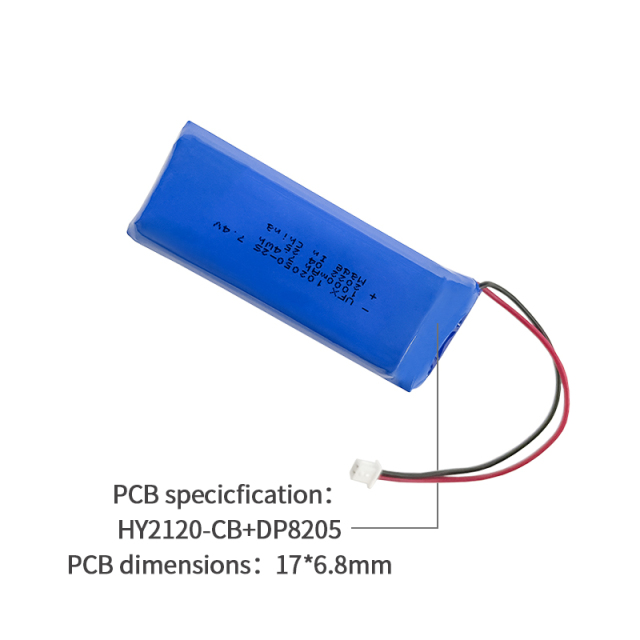 리튬 배터리 제조 회사 전기 드라이어 리튬 전지 UFX 102050-2S 1000mAh 7.4V 파우치형 리튬 이온 배터리